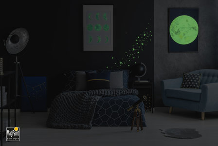 Glow in the dark wall and material paint