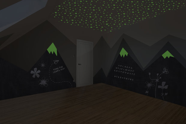 Glow in the dark wall and material paint